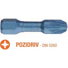 Насадка викруткова ударна BLUE SHOCK USH PZ3 x TORSION 30 мм 5 шт