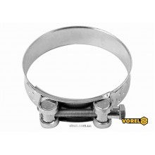 Хомут сталевий оцинкований з гвинтовим затискачем GBS W1 VOREL Ø98-103/24 мм