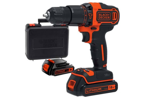 Дриль-шурупокрут акумуляторний ударний BLACK+DECKER BDCHD18KB