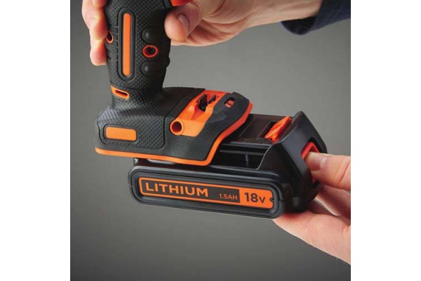 Дриль-шурупокрут акумуляторний ударний BLACK+DECKER BDCHD18KB