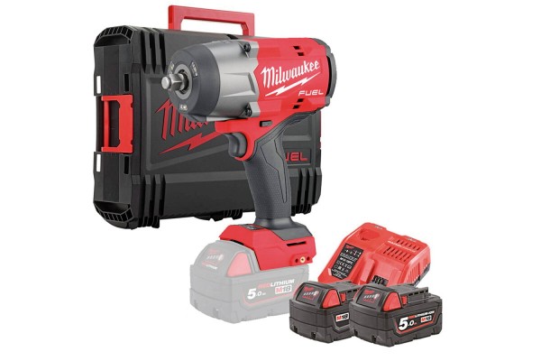 Гайкокрут акумуляторний 1/2\" MILWAUKEE, M18 FHIW2F12-502X, 2034Нм, (+ заряд.пристрій, 2 акум., HD ке