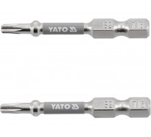 Насадка викруткова YATO; "TORX" T15 х 50 мм. шпиндель 6-гран- 1/4", покрита нікелем, 2 шт.[10]