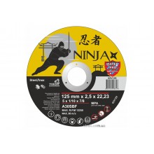 Диск відрізний по металу та нержавіючій сталі NINJA ТМ "VIROK" Ø=125х22.23 мм t=2.5 мм