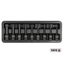 Набір насадок викруткових ударних SPLINE YATO 1/2" M4-M16 CrMo 9 шт + кейс