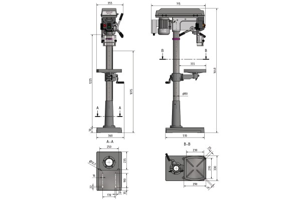 Настільний свердлильний верстат по металу OPTIdrill D 23Pro (220 В)