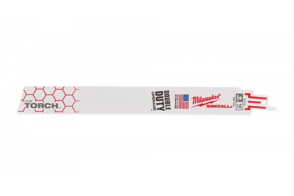 Полотно для шабельної пили Milwaukee Torch Carbide 300мм 5шт (48005714) Полотно для шабельної пили Milwaukee Torch Carbide 300мм 5шт (48005714)
