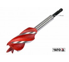 Свердло по дереву YATO 25 x 165 мм HEX- 1/4" HRC 40-45 з 4 пругами