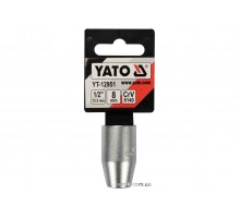Перехідник для насадок викруткових YATO 1/2" - М8 мм 38 мм [Блістер]