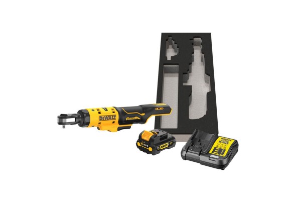 Гайкокрут кутовий - ключ-храповик акумуляторний безщітковий DeWALT DCF504L1G