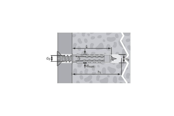 Дюбель нейлоновий MQ Quattro® 6x30 Mungo 1050060