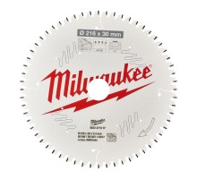 Диск пиляльний PFTE MILWAUKEE, O216/30мм, 48 зуб.