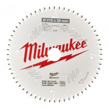 Диск пиляльний PFTE MILWAUKEE, O216/30мм, 48 зуб.