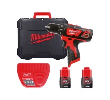 Дриль-шуруповерт MILWAUKEE M12 BDD-202C обертовий момент 30 Нм 4933441915 (+2 акумулятори, зарядний