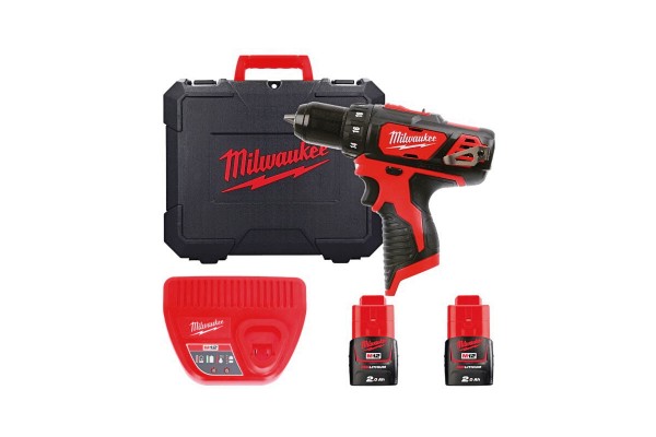 Дриль-шуруповерт MILWAUKEE M12 BDD-202C обертовий момент 30 Нм 4933441915 (+2 акумулятори, зарядний