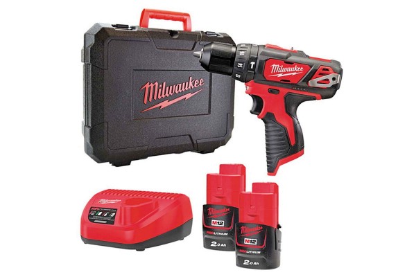 Дриль-шуруповерт MILWAUKEE M12 BDD-202C обертовий момент 30 Нм 4933441915 (+2 акумулятори, зарядний