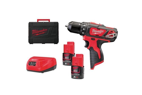 Дриль-шуруповерт MILWAUKEE M12 BDD-202C обертовий момент 30 Нм 4933441915 (+2 акумулятори, зарядний