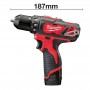 Дриль-шуруповерт MILWAUKEE M12 BDD-202C обертовий момент 30 Нм 4933441915 (+2 акумулятори, зарядний