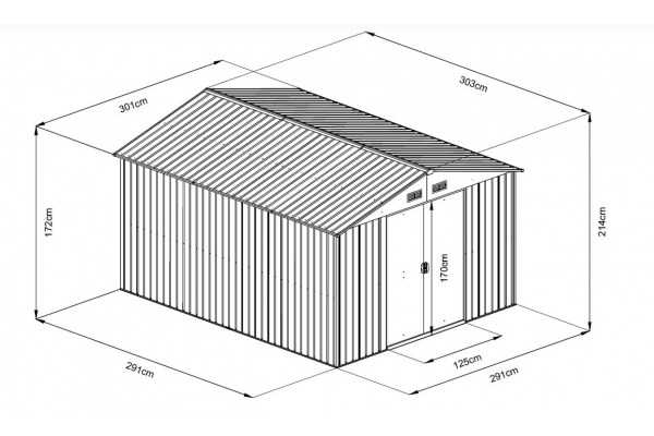 Садовий будинок металевий HECHT 10X10 PLUS