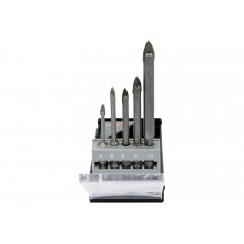 Набір свердл по склу і кераміці STHOR 4-10 мм HEX-1/4" YG6X 5 шт