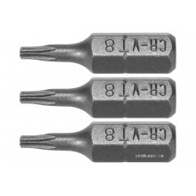 Насадка викруткова STHOR "TORX" T8 x 25 мм HEX 1/4" Cr-V 3 шт