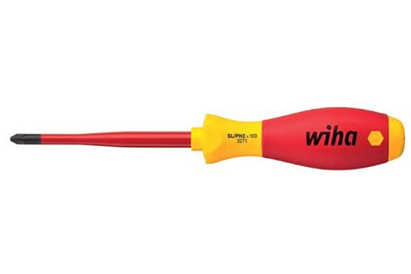 Викрутка діелектрична Wiha Soft Finish Electric SlimFix Xeno VDE, SL/PH2 100x218 (W35503)