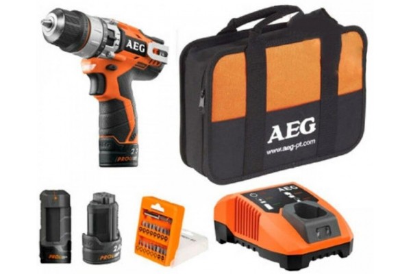 Дриль шурупокрут AEG BSB12C2 LI-KIT2B (4935447996)
