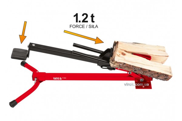 Дровокол ножний YATO 430 мм 60-180 мм сила натиску- 1.2 т