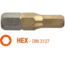 Насадка викруткова титанова ISOTIN USH HEX 5 x 25 мм Torsion 10 шт