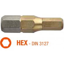 Насадка викруткова титанова ISOTIN USH HEX 5 x 25 мм Torsion 10 шт