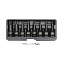 Набір насадок викруткових ударних YATO TORX 1/2" T30-80 8 шт
