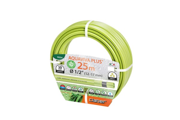 Шланг для поливу Claber Aquaviva Plus 9004, 25 м 1/2" зелений