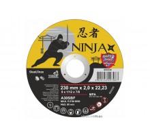 Диск відрізний по металу та нержавіючій сталі NINJA ТМ "VIROK" Ø=230х22.23 мм t=2 мм