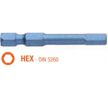 Насадка викруткова ударна BLUE SHOCK USH HEX 3 x TORSION 50 мм 5 шт