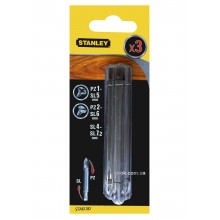 Набір насадок викруткових двосторонніх STANLEY PZ1-SL5 PZ2-SL6 SL4-SL7.2 86 мм 3 шт