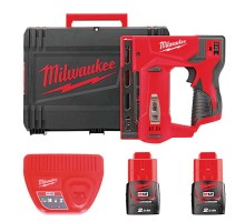 Степлер акумуляторний MILWAUKEE, M12 BST-202X (+ заряд.пристрій, 2 акум.X 2Аг, HD кейс)