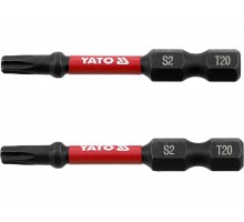 Насадка викруткова ударна YATO: "TORX" T20 х 50 мм. шпиндель 6-гран- 1/4", 2 шт.[10]