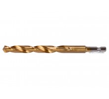 Свердло по металу з шестигранним хвостовиком 1/4" YATO HSS-TiN 10 х 133/87 мм