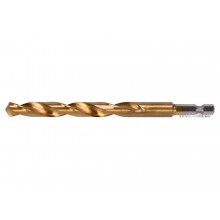 Свердло по металу з шестигранним хвостовиком 1/4" YATO HSS-TiN 10 х 133/87 мм
