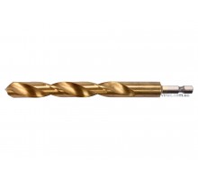 Свердло по металу з шестигранним хвостовиком 1/4" YATO HSS-TiN 13 х 151/101 мм