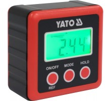 Кутомір електронний YATO; діапазон 4х 0-90° з живленням від 2 батарейок 1,5 В тип ААА