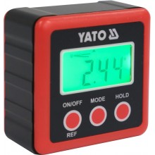 Кутомір електронний YATO; діапазон 4х 0-90° з живленням від 2 батарейок 1,5 В тип ААА