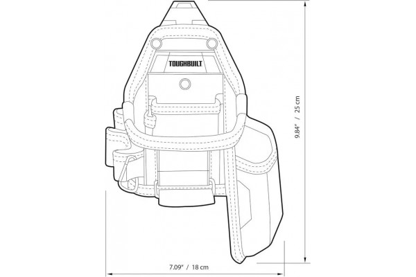 Швидкознімна сумка для рулетки та ножа TOUGHBUILT (TB-CT-25X)