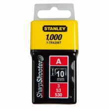 Скоби тип А висотою 10 мм, для степлера ручного Light Duty, в упаковці 1000 шт STANLEY 1-TRA206T