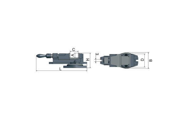 Лещата верстатні поворотні Optimum FMS 125