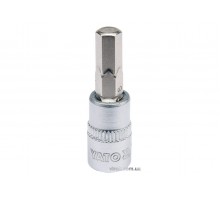 Головка торцева з викрутковою насадкою HEX YATO 1/4" H6 x 37 мм