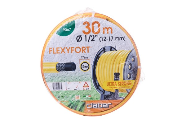 Шланг для поливу Claber Flexyfort Green 9067, 30 м 1/2" жовтий