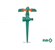 Зрошувач обертовий 3-сторонній FLO на кілку, до шлангу 1/2", ABS-пластик