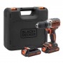 Дриль-шурупокрут акумуляторний безщітковий BLACK+DECKER BL186KB