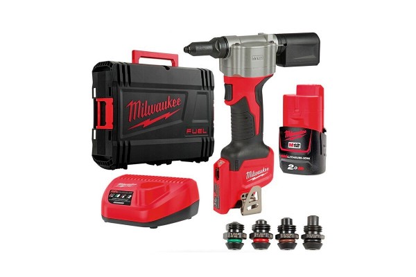 Акумуляторний заклепочник MILWAUKEE M12 BPRT-201X діаметр закл. 2,4-4,8мм 4933464405 (+ заряд.пристр