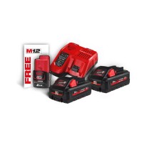 Енергокомплект акумуляторний Li-Ion MILWAUKEE, M18 HNRG-302 (+заряд.пристрій, 2 акум. M18 HB3(3Аг), 1 акум. M12 B2 2А